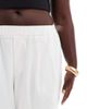 ASOS Curve ASOS DESIGN Curve flannel pajama pants in ecru-Neutral - 2