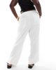ASOS Curve ASOS DESIGN Curve flannel pajama pants in ecru-Neutral - 4