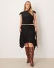 ASOS Curve ASOS DESIGN Curve floaty top with cap sleeves and ruched under bust in black - part of a set - 2