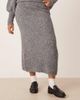 ASOS Curve ASOS DESIGN Curve fluffy maxi skirt in charcoal - part of a set-Gray - 2