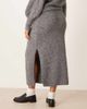 ASOS Curve ASOS DESIGN Curve fluffy maxi skirt in charcoal - part of a set-Gray - 3