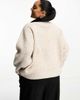 ASOS Curve ASOS DESIGN Curve fluffy rib sweater with crew neck in oatmeal-Neutral - 2