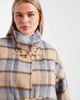ASOS Curve ASOS DESIGN Curve funnel neck car coat with wool and toggle detail in heritage plaid-Multi - 3