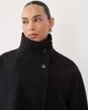 ASOS Curve ASOS DESIGN Curve funnel neck formal harrington jacket in black - 3