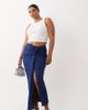 ASOS Curve ASOS DESIGN Curve gathered sarong style midi skirt in navy - 1
