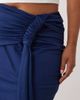 ASOS Curve ASOS DESIGN Curve gathered sarong style midi skirt in navy - 2