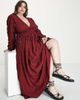 ASOS Curve ASOS DESIGN Curve gathered waist maxi dress in seersucker in burnt rust-Brown - 4
