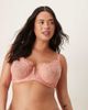ASOS Curve ASOS DESIGN Curve Giselle premium sparkle embroidery underwire bra in coral-pink - 1