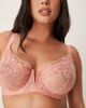 ASOS Curve ASOS DESIGN Curve Giselle premium sparkle embroidery underwire bra in coral-pink - 3