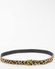 ASOS Curve ASOS DESIGN Curve hair on leather belt with square buckle in leopard print-Brown - 1