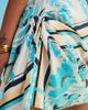 ASOS Curve ASOS DESIGN Curve high neck drape detail mini dress in scarf print-Multi - 3