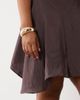 ASOS Curve ASOS DESIGN Curve high neck mini dress with handkerchief hem in chocolate brown - 2
