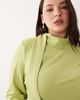 ASOS Curve ASOS DESIGN Curve high neck scarf detail maxi dress in green - 2