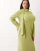 ASOS Curve ASOS DESIGN Curve high neck scarf detail maxi dress in green - 3