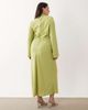 ASOS Curve ASOS DESIGN Curve high neck scarf detail maxi dress in green - 4