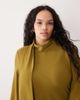 ASOS Curve ASOS DESIGN Curve high neck scarf detail maxi dress in olive-Green - 2