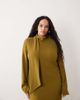 ASOS Curve ASOS DESIGN Curve high neck scarf detail maxi dress in olive-Green - 4