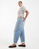 ASOS Curve ASOS DESIGN Curve high rise relaxed cuffed jeans in midwash blue - 2