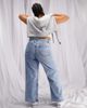 ASOS Curve ASOS DESIGN Curve high rise relaxed dad jeans in light wash-Blues - 3