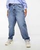 ASOS Curve ASOS DESIGN Curve high rise relaxed mom jeans in mid blue - 3