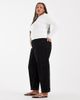 ASOS Curve ASOS DESIGN Curve high rise relaxed roll-up jeans in black - 2