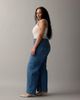 ASOS Curve ASOS DESIGN Curve high rise wide leg jeans with front pockets in mid blue - 2
