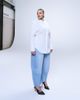 ASOS Curve ASOS DESIGN Curve high waist barrel leg jeans in light wash-Blue - 2