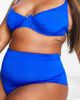 ASOS Curve ASOS DESIGN Curve high waist bikini bottom in cobalt blue - 1