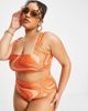 ASOS Curve ASOS DESIGN curve high waist bikini bottom in swirl print-Multi - 3