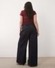 ASOS Curve ASOS DESIGN Curve high waist straight wide leg jeans in rinse-Navy - 3