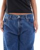 ASOS Curve ASOS DESIGN Curve high waist wide leg jeans in midwash blue - 4