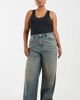 ASOS Curve ASOS DESIGN Curve high waist wide leg jeans in tinted gray wash - 1