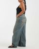 ASOS Curve ASOS DESIGN Curve high waist wide leg jeans in tinted gray wash - 3