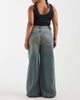 ASOS Curve ASOS DESIGN Curve high waist wide leg jeans in tinted gray wash - 4