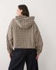 ASOS Curve ASOS DESIGN Curve hooded bubble hem bomber jacket in stone multi plaid-Neutral - 4