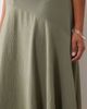 ASOS Curve ASOS DESIGN Curve hybrid midi dress with asymmetric dropped waist in khaki green-Multi - 3