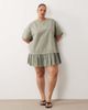 ASOS Curve ASOS DESIGN Curve hybrid t-shirt mini dress in washed olive-Multi - 2