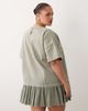 ASOS Curve ASOS DESIGN Curve hybrid t-shirt mini dress in washed olive-Multi - 4