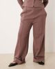 ASOS Curve ASOS DESIGN Curve interlock cuffed hem sweatpants in brown - 3