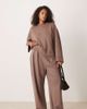 ASOS Curve ASOS DESIGN Curve interlock super wide leg pants in deep taupe-No color - 1