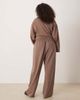 ASOS Curve ASOS DESIGN Curve interlock super wide leg pants in deep taupe-No color - 3