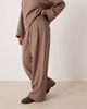 ASOS Curve ASOS DESIGN Curve interlock super wide leg pants in deep taupe-No color - 4