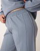 ASOS Curve ASOS DESIGN Curve interlock super wide leg sweatpants with seam detail in blue - 3
