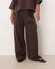 ASOS Curve ASOS DESIGN Curve interlock wide leg pants in chocolate - part of a set-Brown - 2