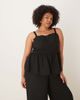 ASOS Curve ASOS DESIGN Curve jumpsuit with peplum waist in black - 2