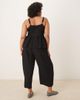ASOS Curve ASOS DESIGN Curve jumpsuit with peplum waist in black - 3