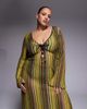 ASOS Curve ASOS DESIGN Curve Kenny crochet beach maxi dress in brown-Yellow - 3