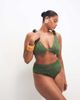 ASOS Curve ASOS DESIGN Curve Kyle high leg high waist bikini bottom in olive-Green - 2