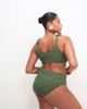 ASOS Curve ASOS DESIGN Curve Kyle high leg high waist bikini bottom in olive-Green - 4