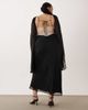ASOS Curve ASOS DESIGN Curve lace applique chiffon mix draped sleeve midi dress in mono-Red - 4